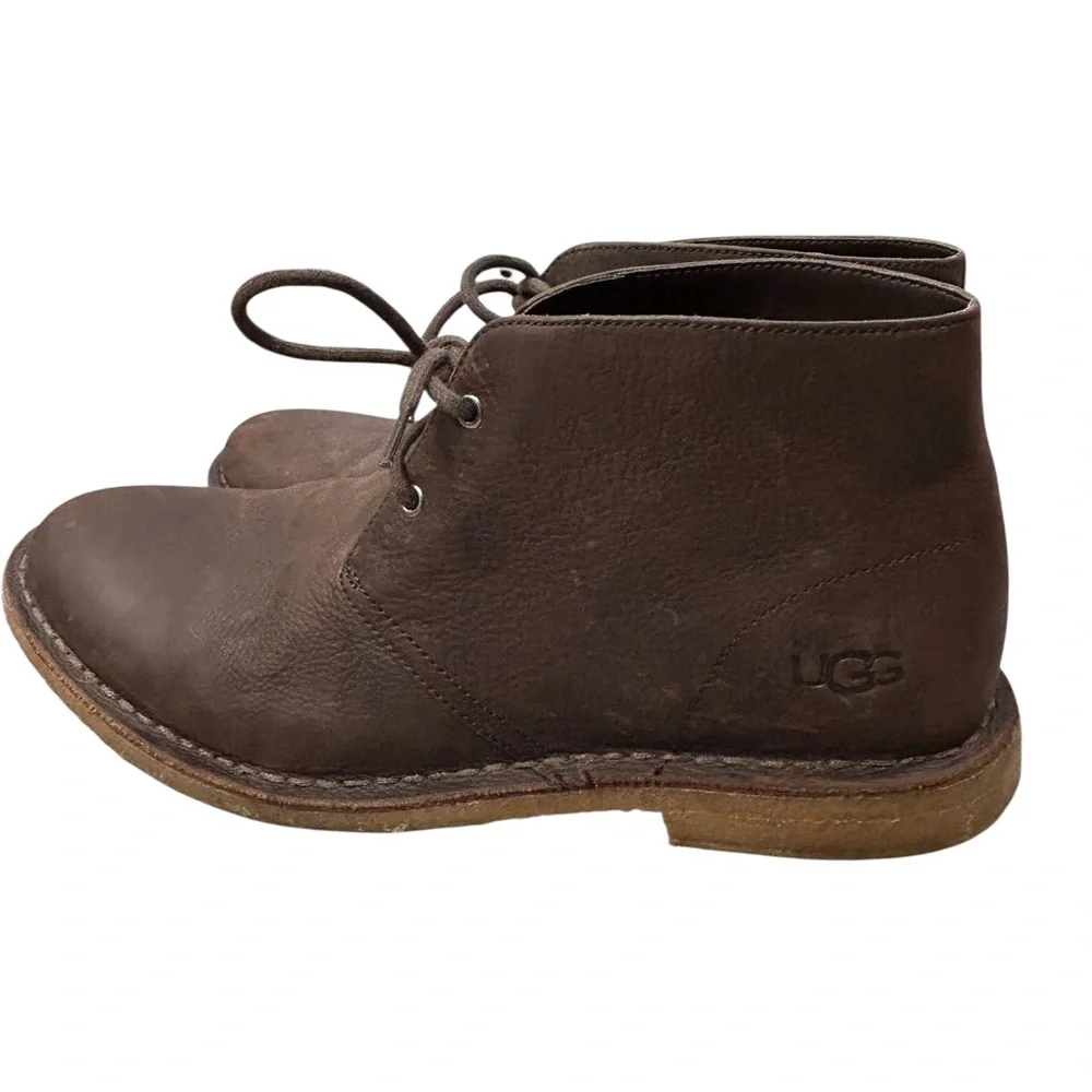 UGG‎ Men's Leighton Dark Brown Leather ENERG Chukka Boots 11